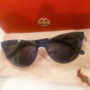 Tory Burch Sunglasses Navy Frames Grey Lens